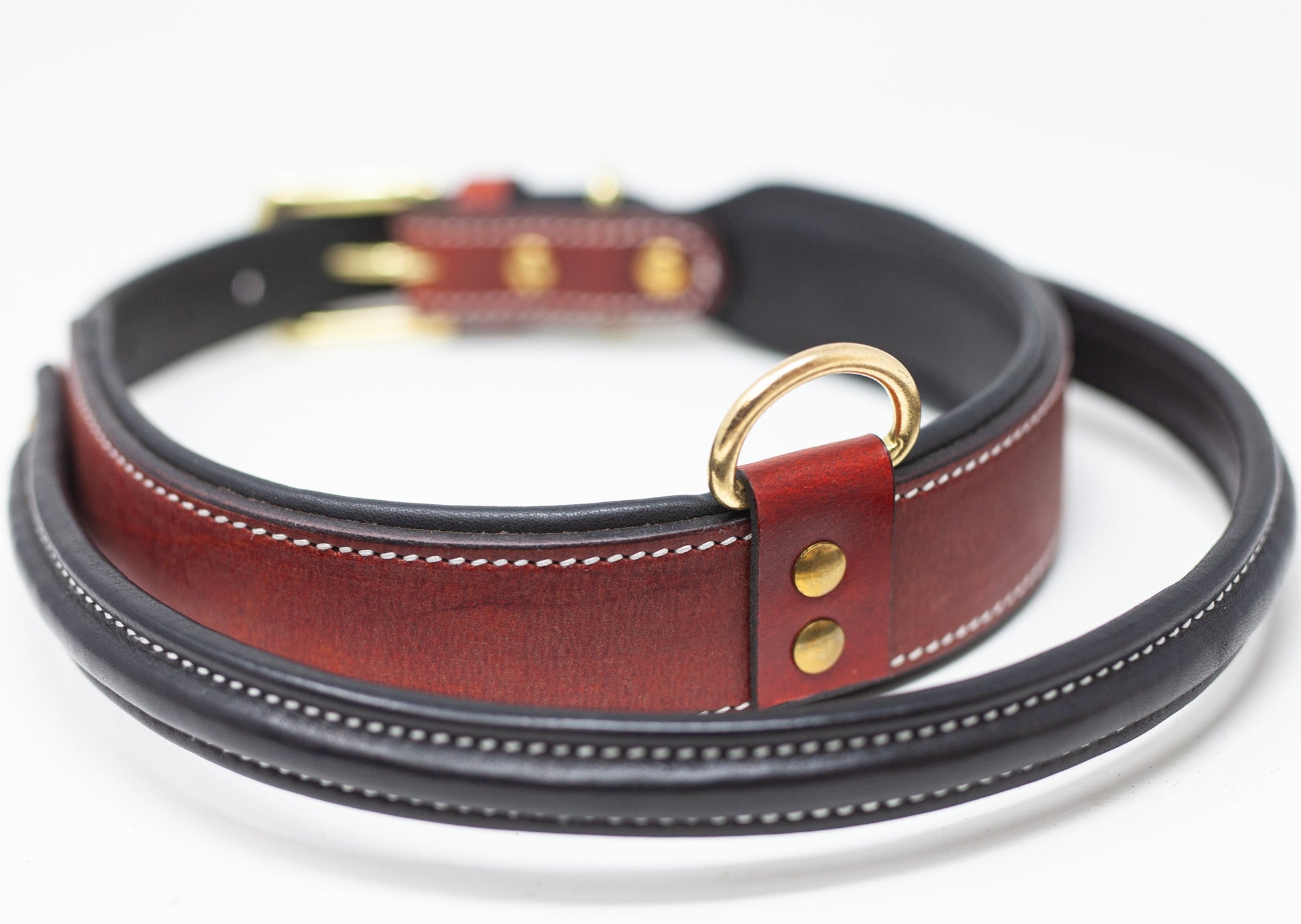 Red Leather Dog Collar Large Tactical Collar For Large Dogs